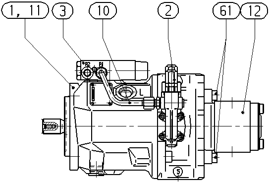 A A10V O 45 DFSR/31R-PSC62H00 -SO776 — Rysunek
