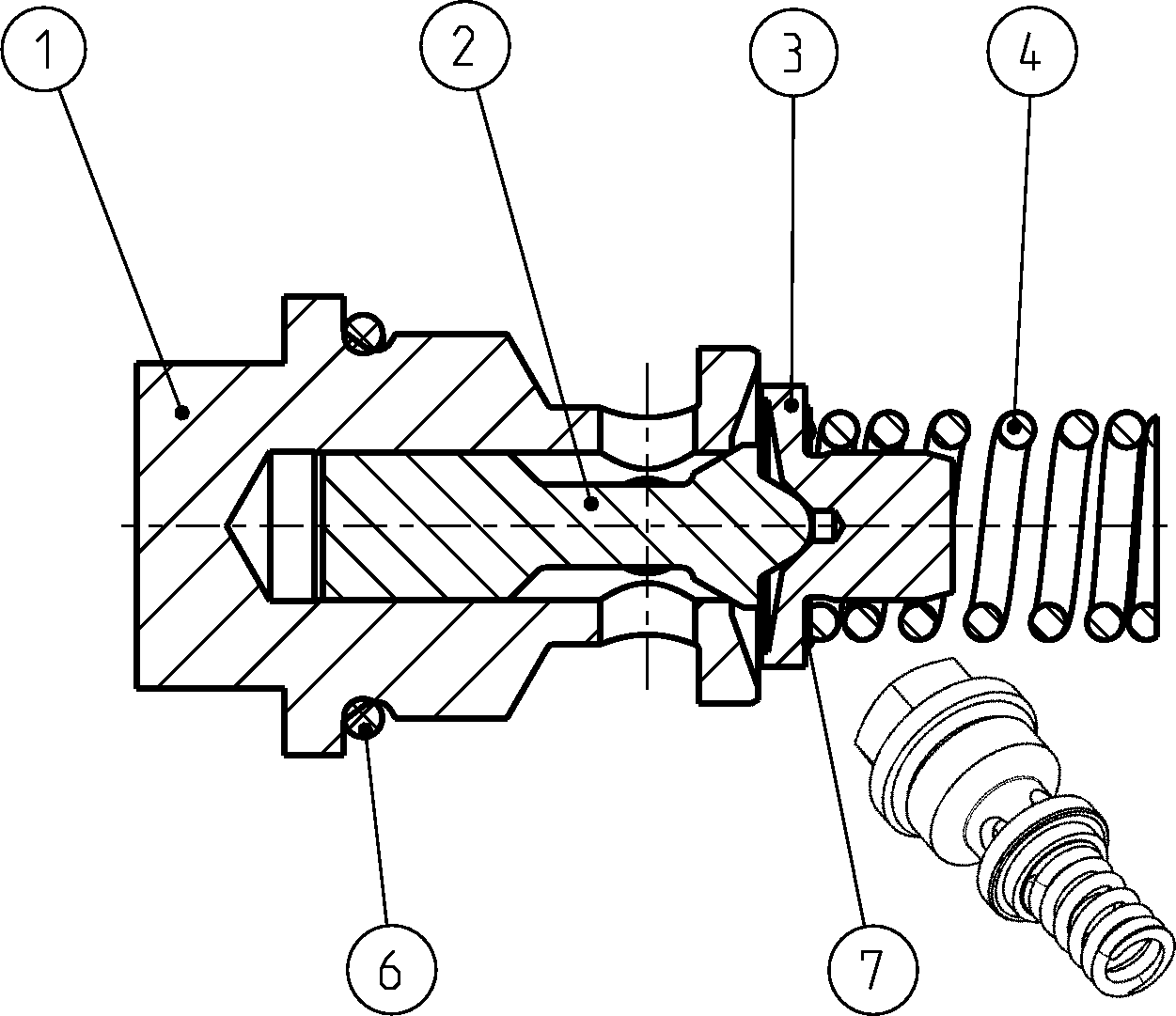 HYDRAULICZNY ZAWÓR UPUSTOWY — Rysunek