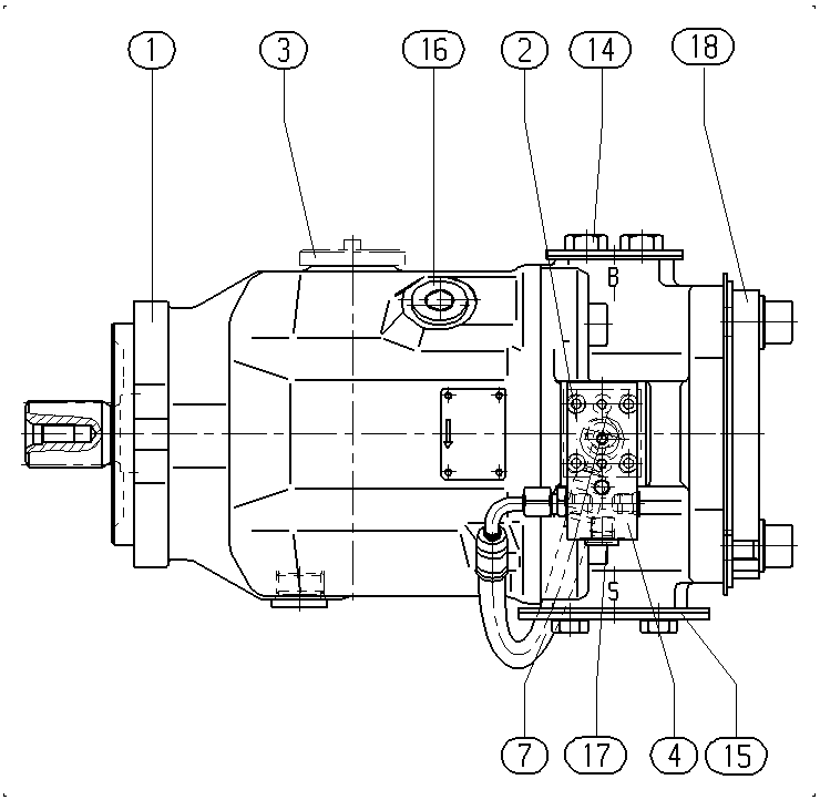 A A10V O 71 DFEH/31R-PSC62K07 -SO479 — Rysunek