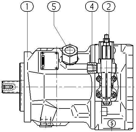 A A10V O 45 DRG /31R-VRC12K04 — Rysunek