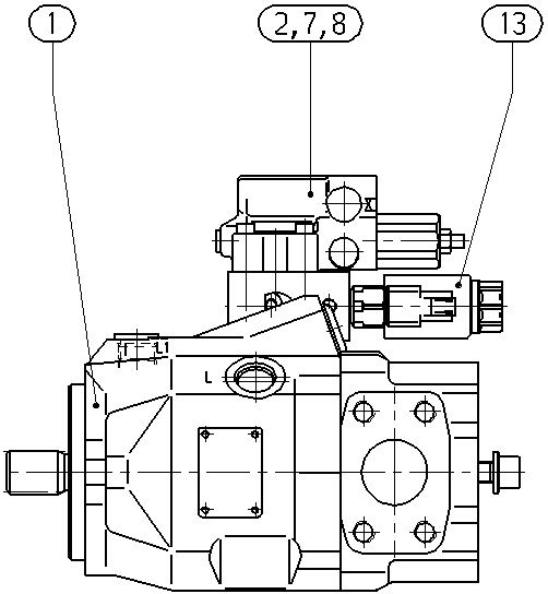 A A10V O 45 DR /52R-VRC62K68 -S2302 — Rysunek