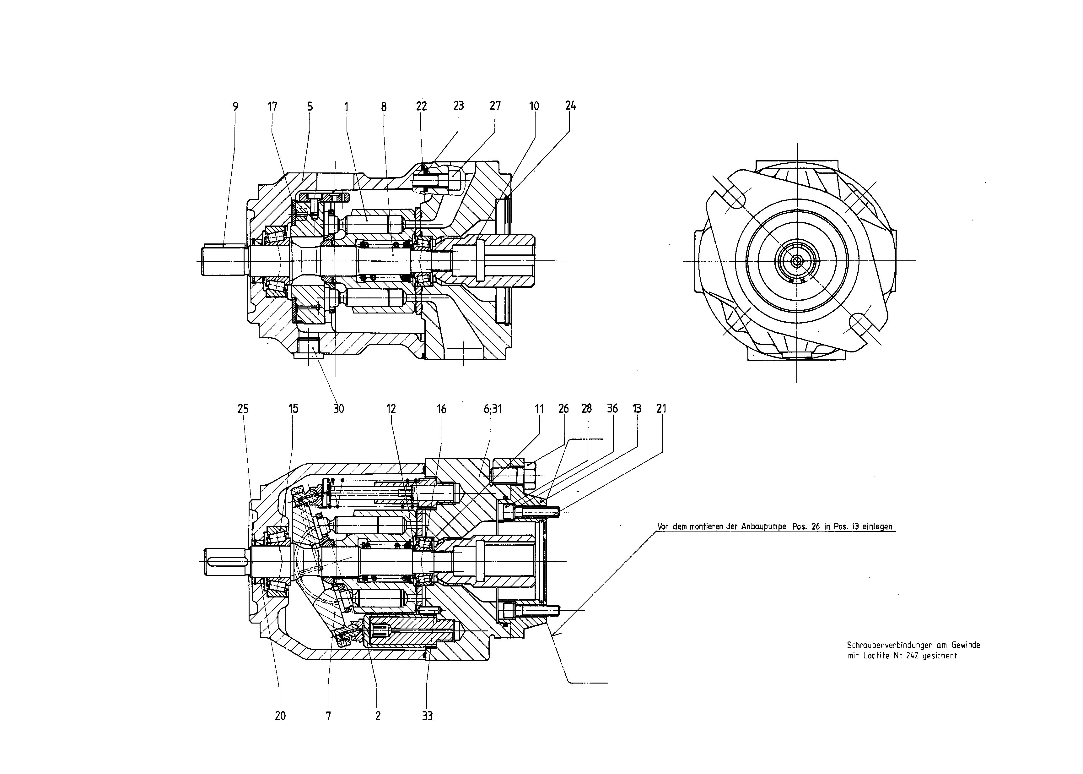G A10VSO 28 OV /31R-PPA12K57 LR -SO 13 — Rysunek