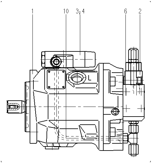 A A10V O 45 FHD /31L-PSC61N00 -SO105 — Rysunek