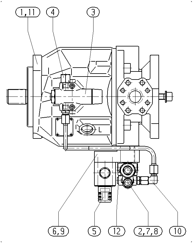 A A10V O 71 DFLR/31R-PSC62K68 -SO108 — Rysunek