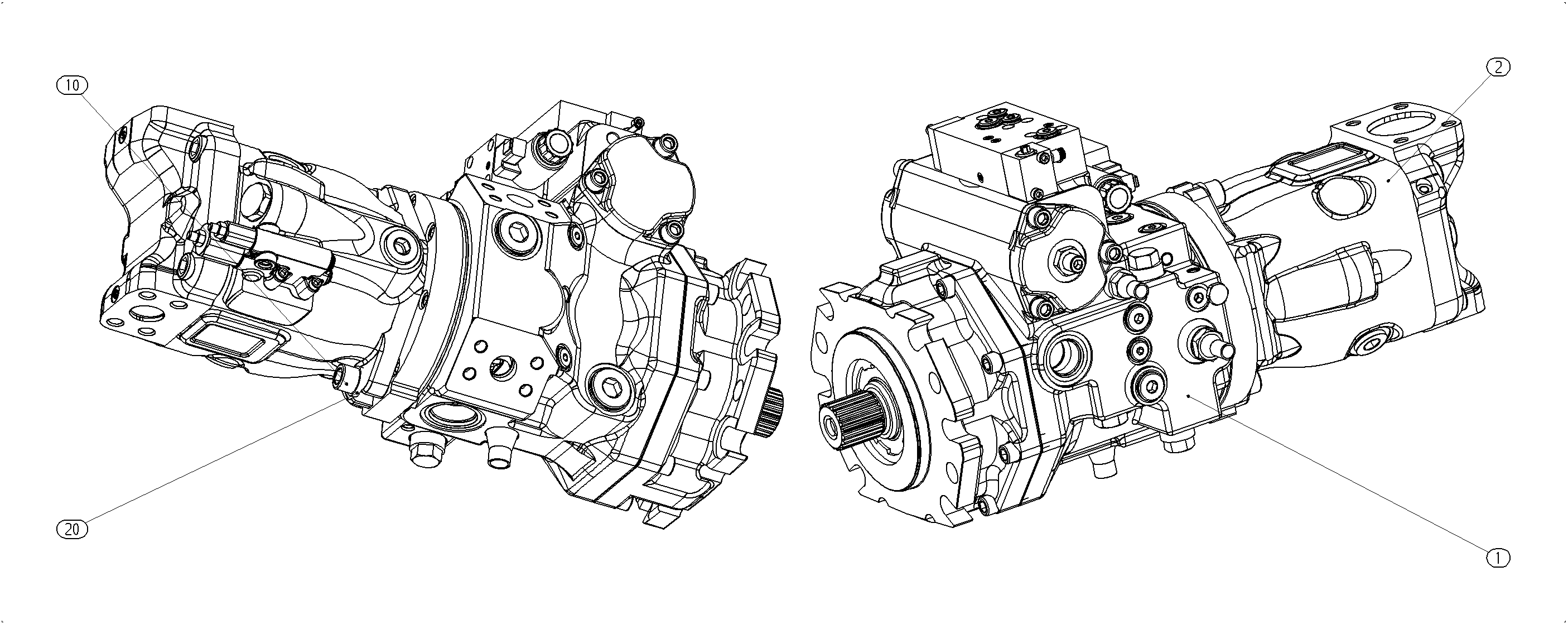 A4VG110DA1DP005/40+A10VO85DRS/53 — Rysunek