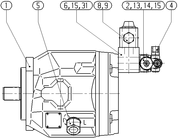 AP A10V O 71 DFR1/31L-VSC43N00 -S1850 — Rysunek