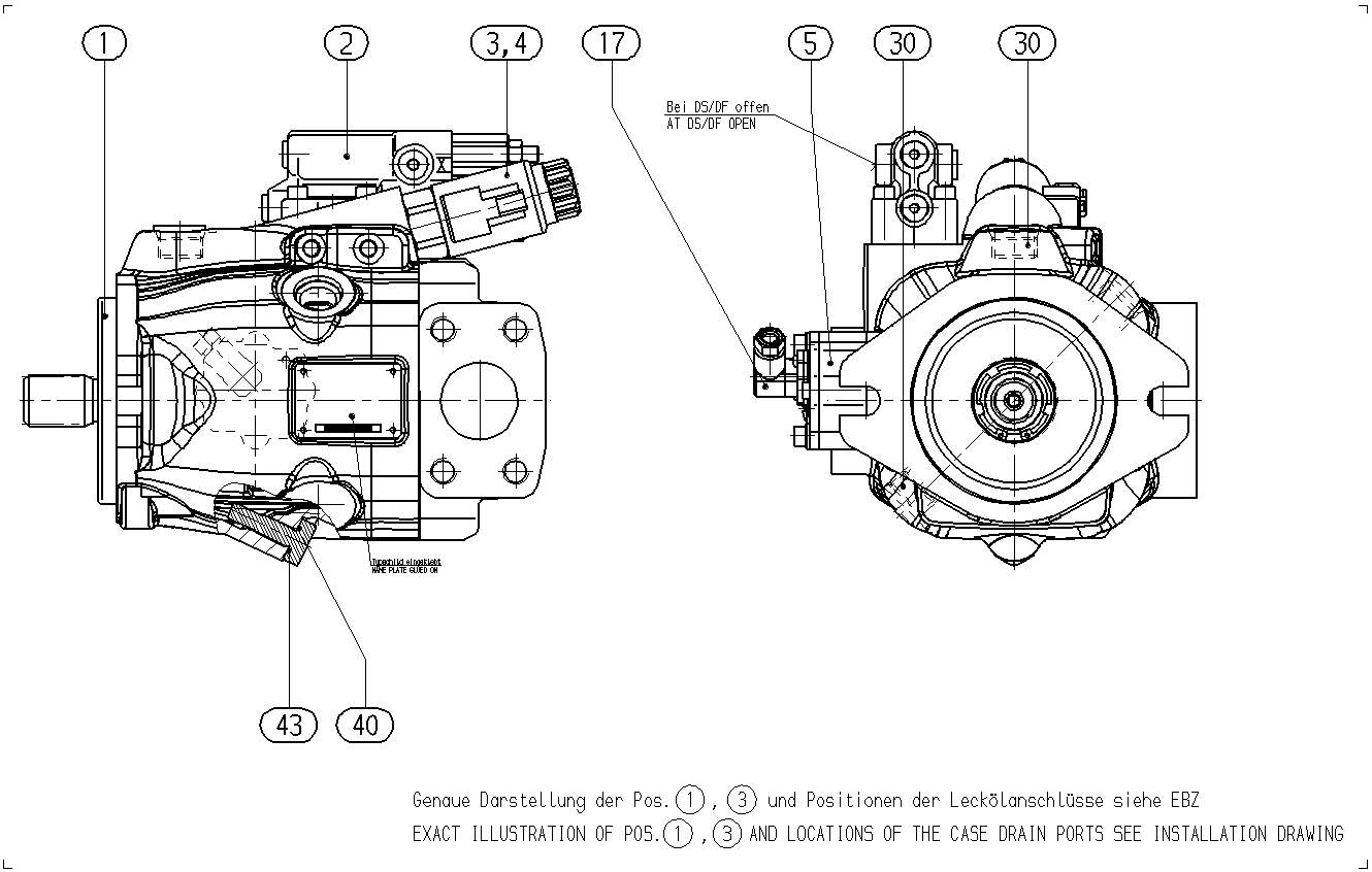 A A10V O45EP1D /53R-VSC12N00P -SO805 — Rysunek