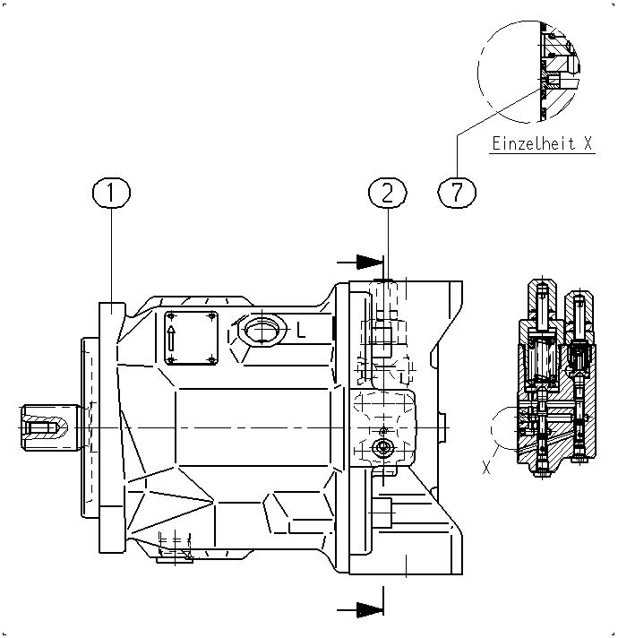 A A10V O 71 DFR1/31L-PSC12N00 -SO903 — Rysunek