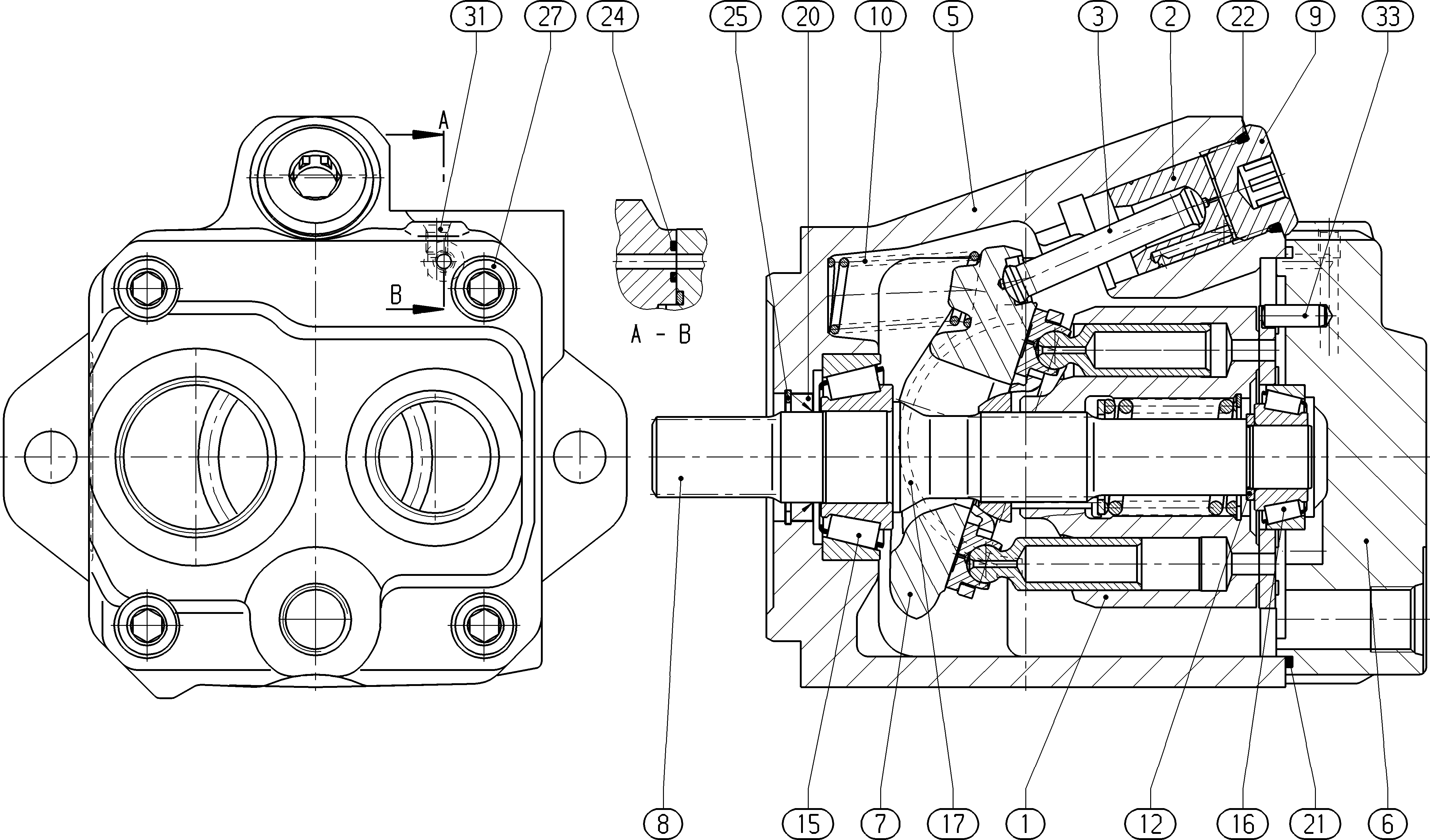 GA10VO25OV/52R-HRC40N00-S1288 — Rysunek
