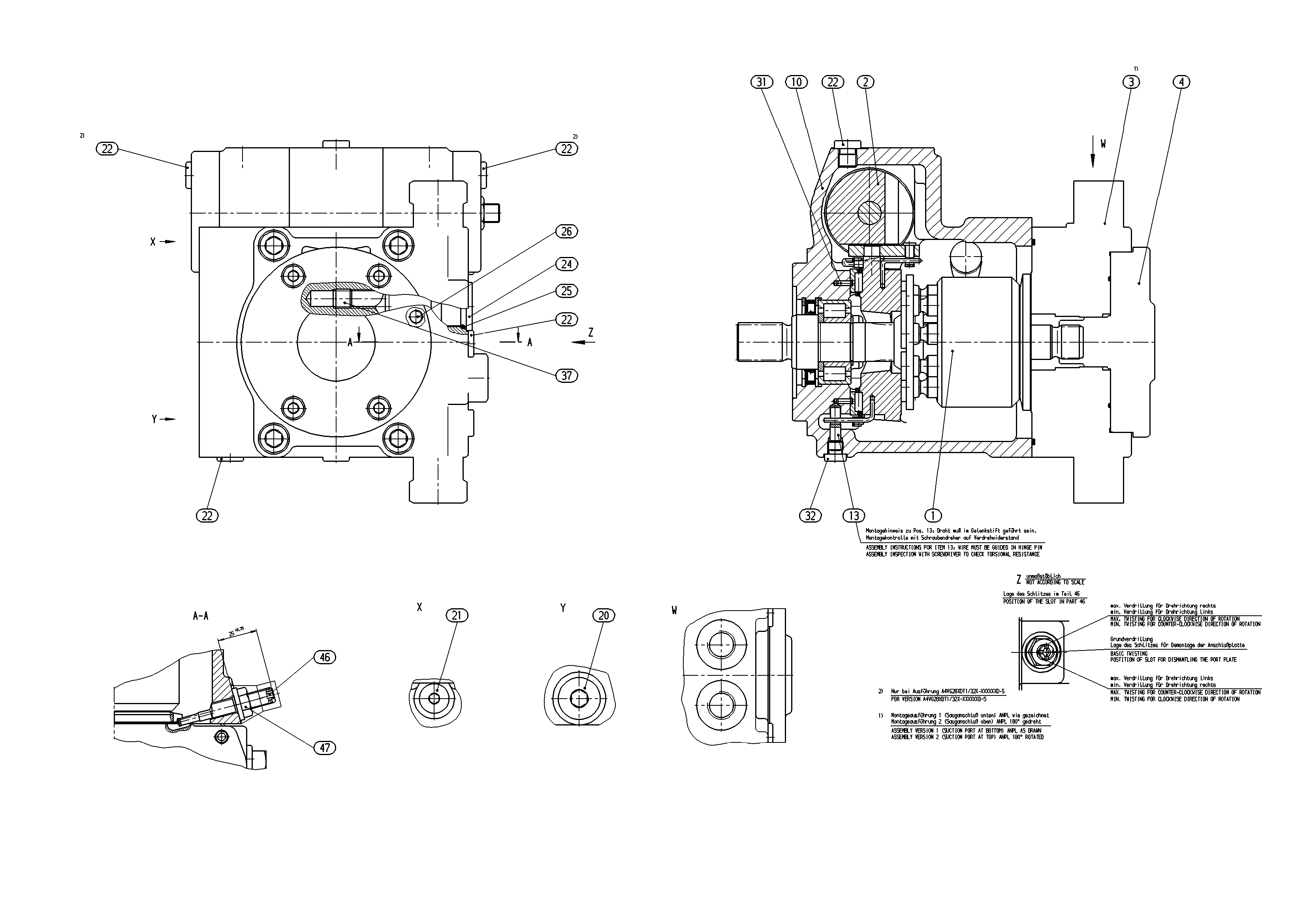 A4VG28DGD1/32L-NSC10F005D-S — Rysunek
