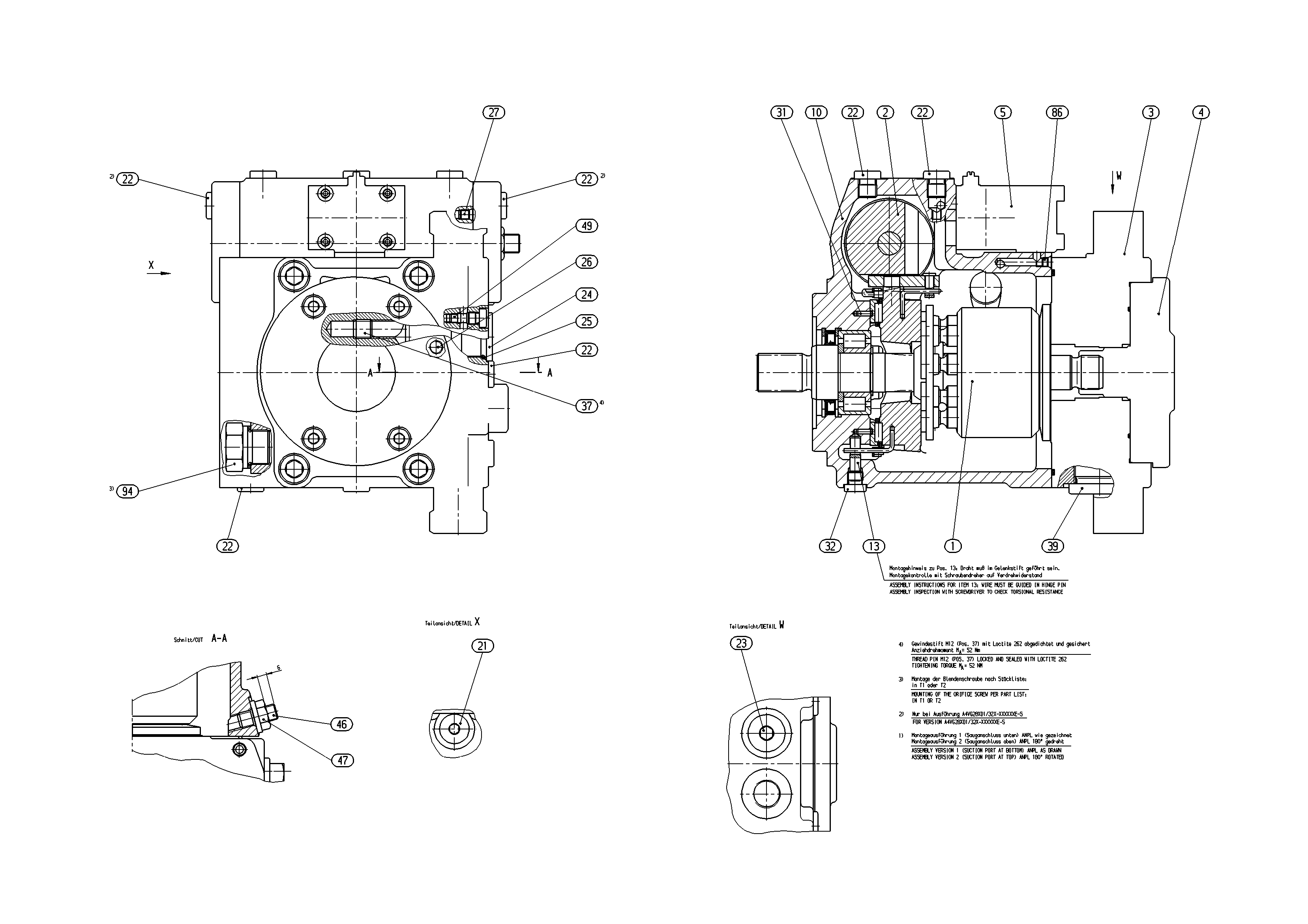 A4VG28EP4DM1/32L-NSC10N003EH-S — Rysunek