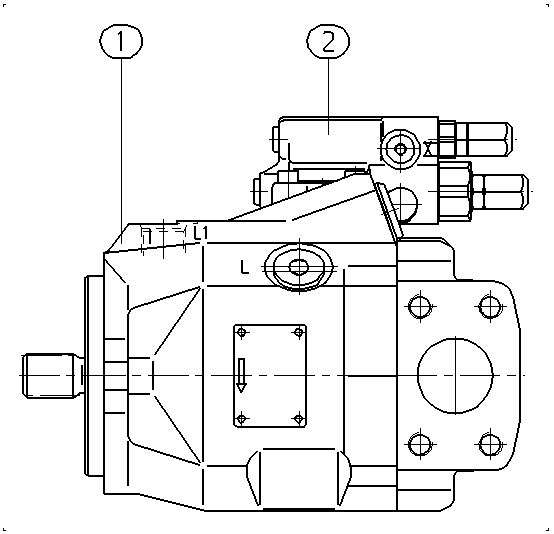 AL A10V O 45 DRG /52R-VUC12N00 -S1127 — Rysunek