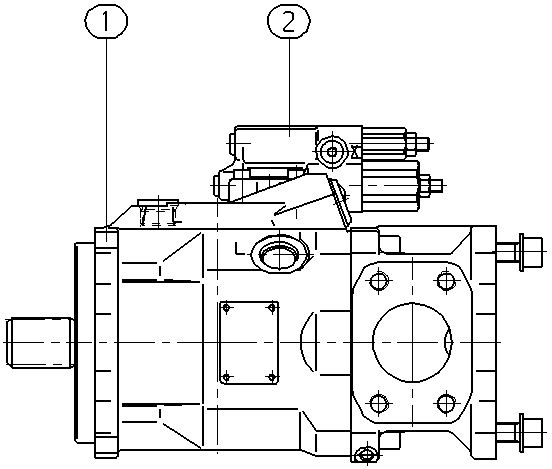 A A10V O 60 DFR /52R-PSD12K68 — Rysunek