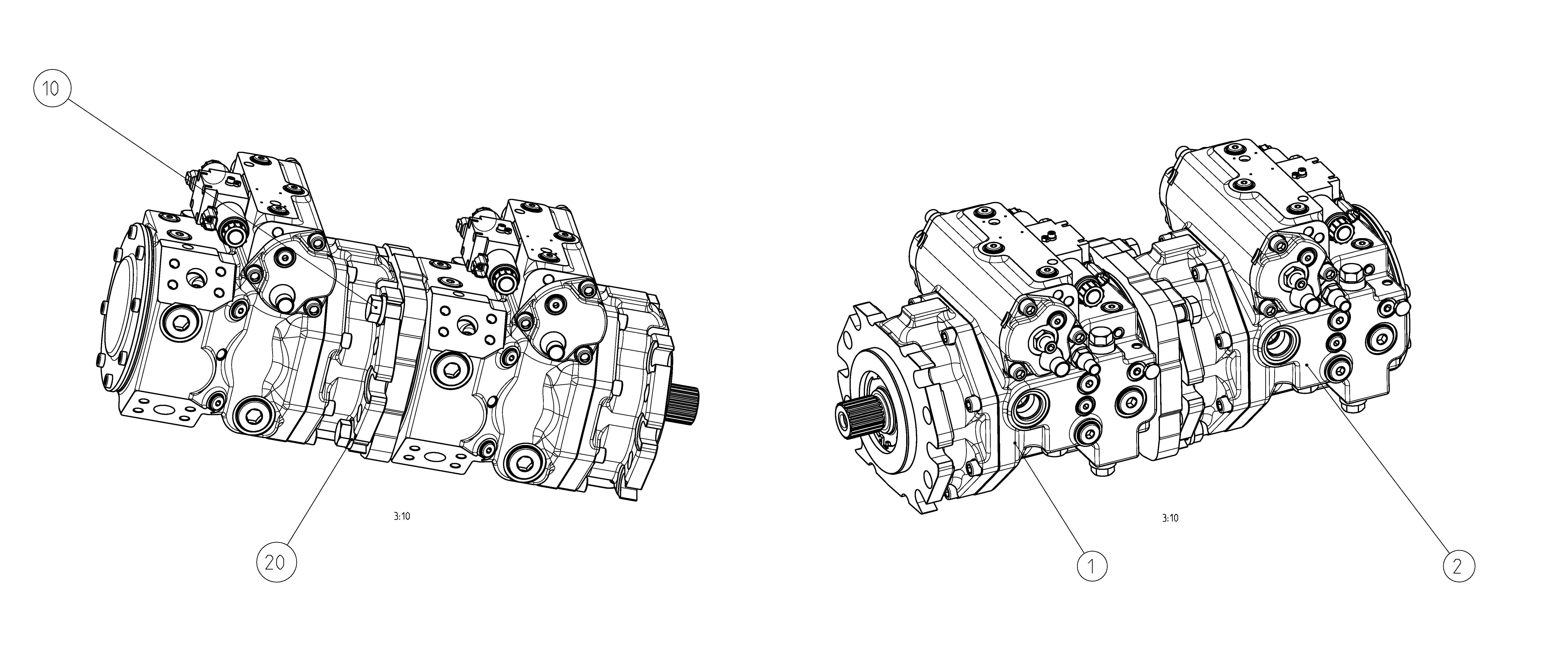 A4VG110EP2/40MR+A4VG110EP2/40MR — Rysunek