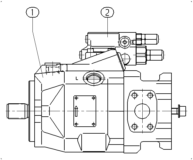 A A10V O 45 DFR /52L-VSC12K52 — Rysunek