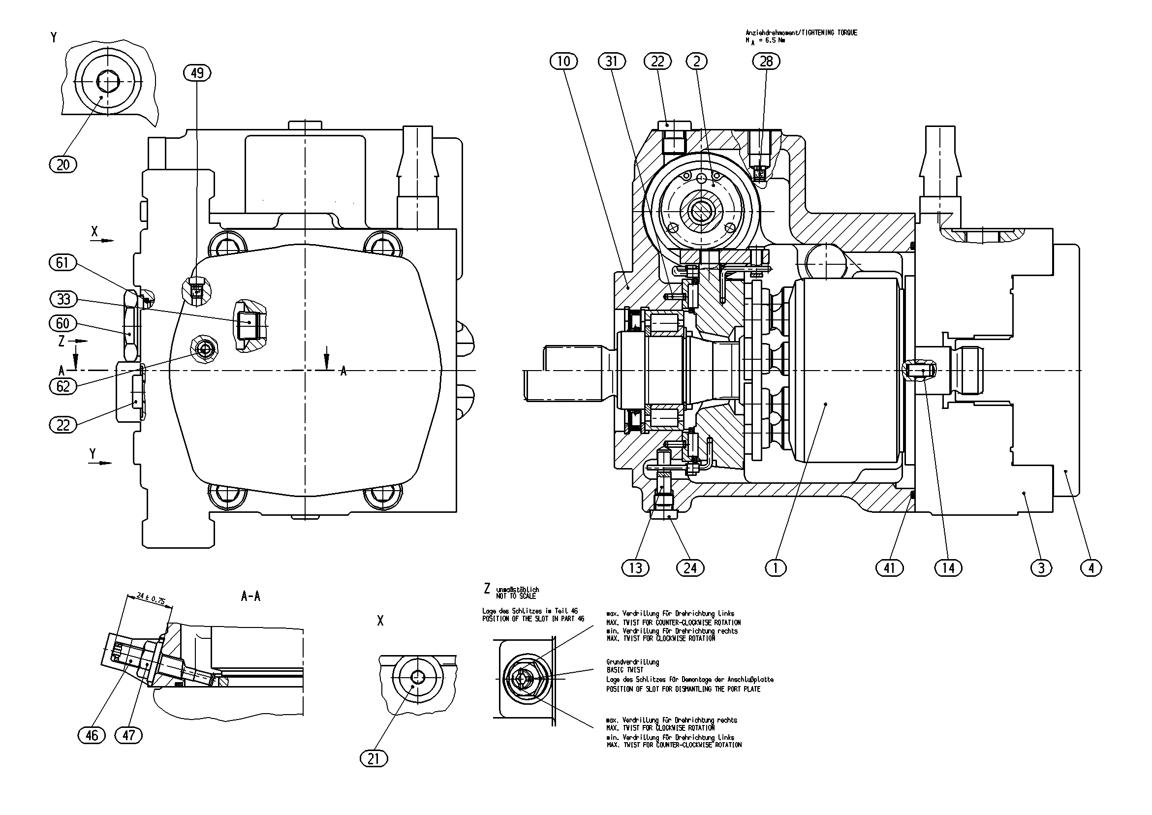 A10VG45DGD1/10R-NSC10F003D — Rysunek