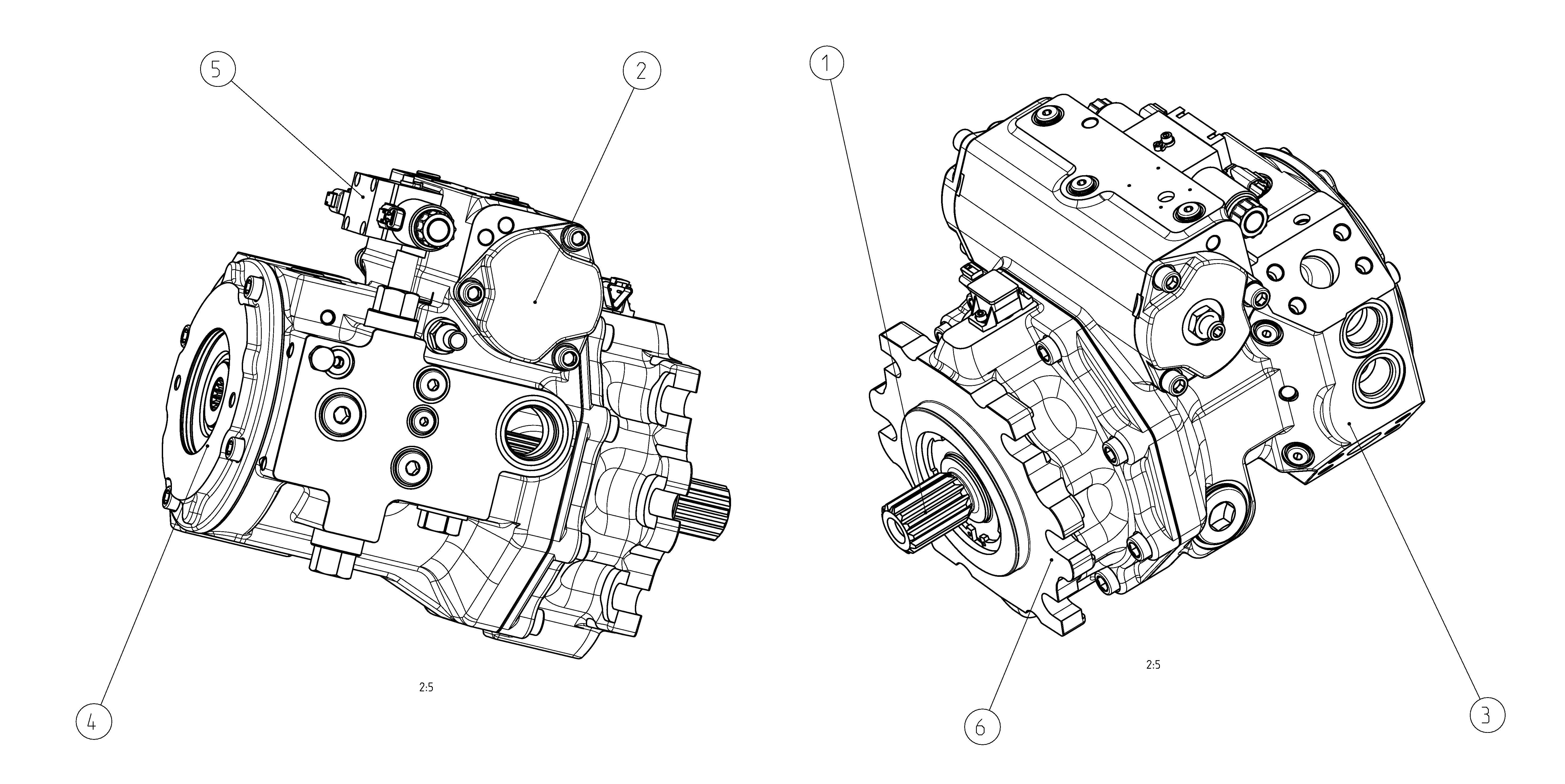A4VG175EP1BPR00/40MRND6T12XB2S5AD00–S — Rysunek