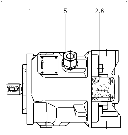 A A10V O 45 DG /31L-PSC12N00 — Rysunek
