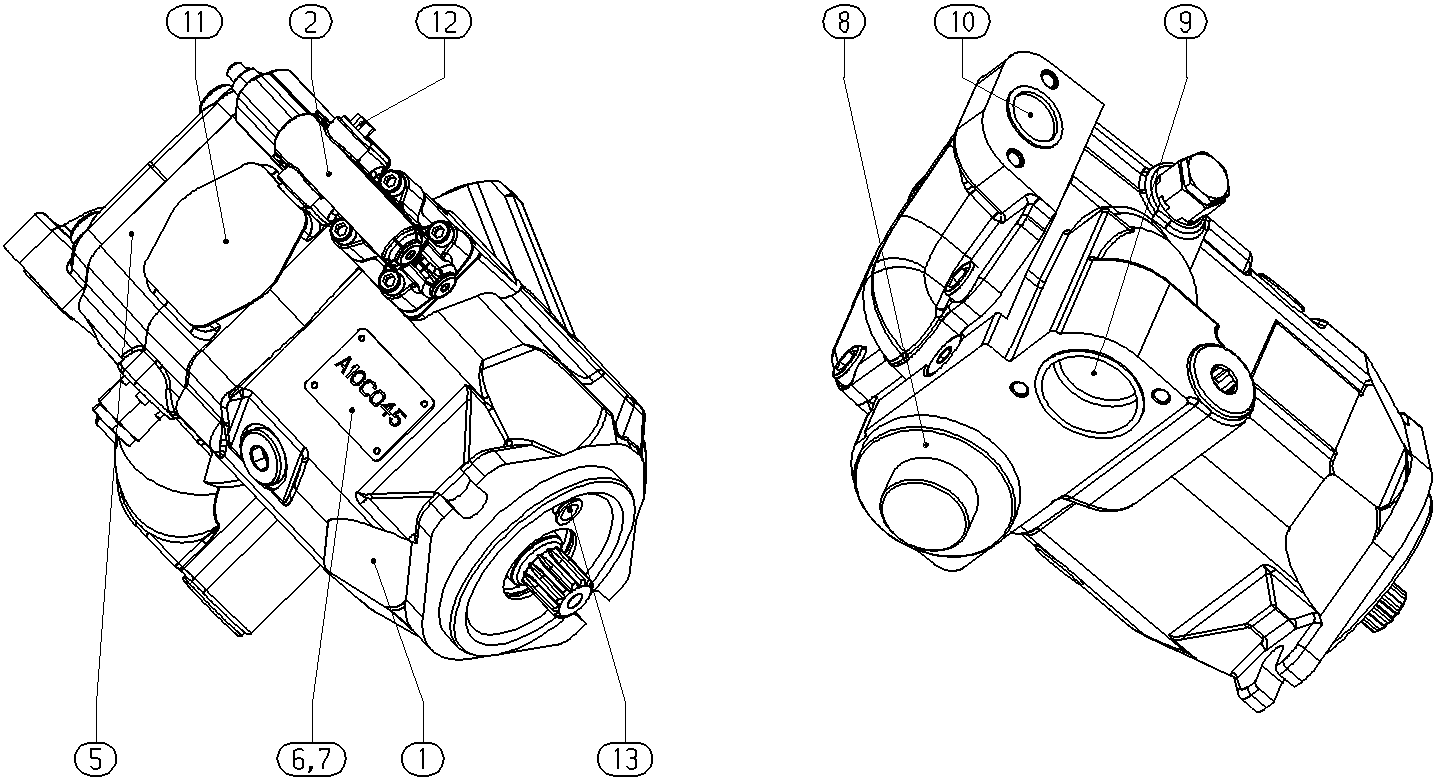 A A10C O 45DFR1/52R-VWC12H502D -S4281 — Rysunek