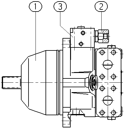 A A10V E 45 HZ6 /52W1-VRF10N007 — Rysunek