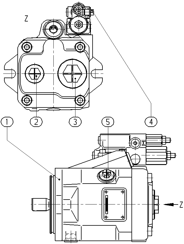 AL A10V O 28 DFR1/52L-VSC64N00 -S2463 — Rysunek