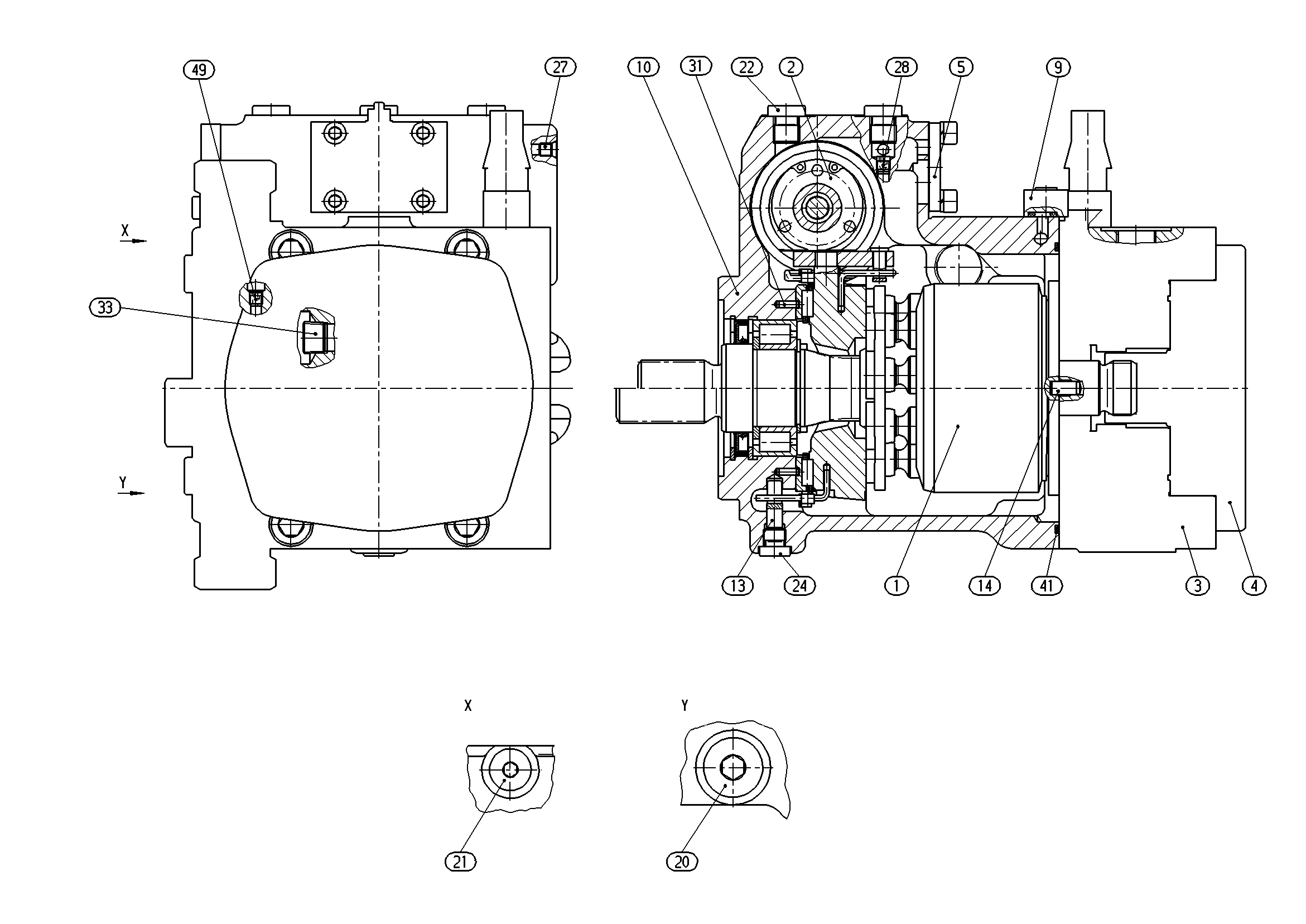AA10VG45NVD1/10R-NSC60F003D-S — Rysunek