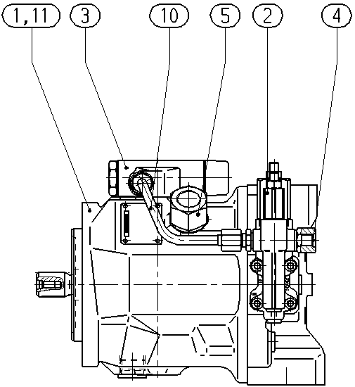 A A10V O 45 DFLR/31R-VUC12N00 — Rysunek