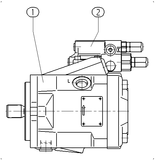 A A10V O 28 DFR1/52L-PSC61N00 — Rysunek