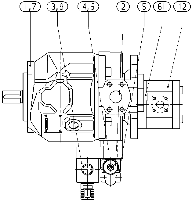 A A10VSO 45 DR /31R-VPA12G80 -S2663 — Rysunek