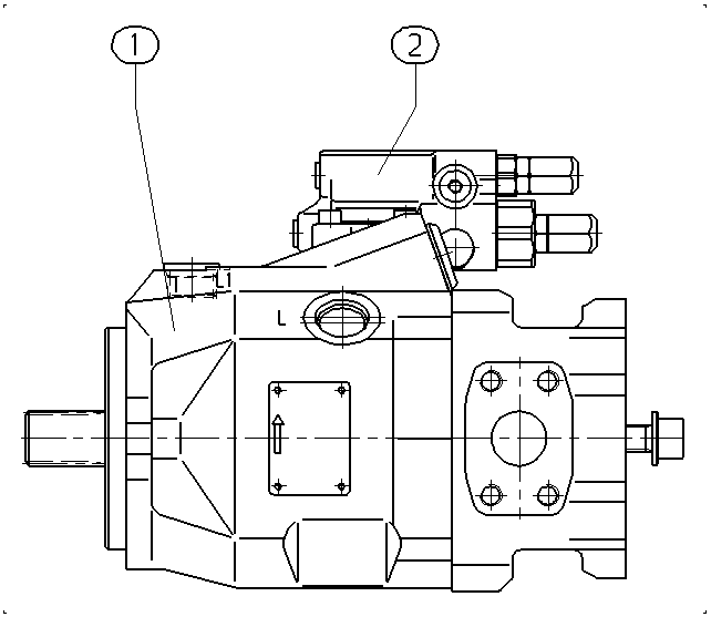 A A10V O 45 DRG /52L-PRC12K02 — Rysunek