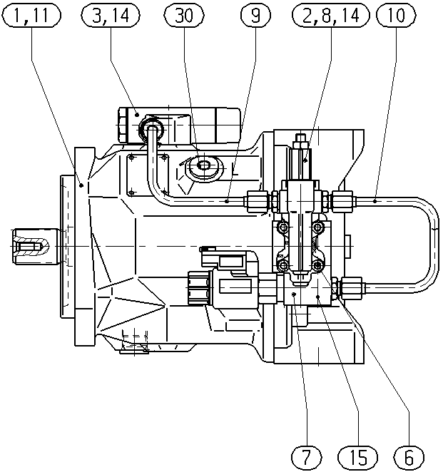 AH A10V O 74 DFLR/31R-VSC12N00T -S2224 — Rysunek