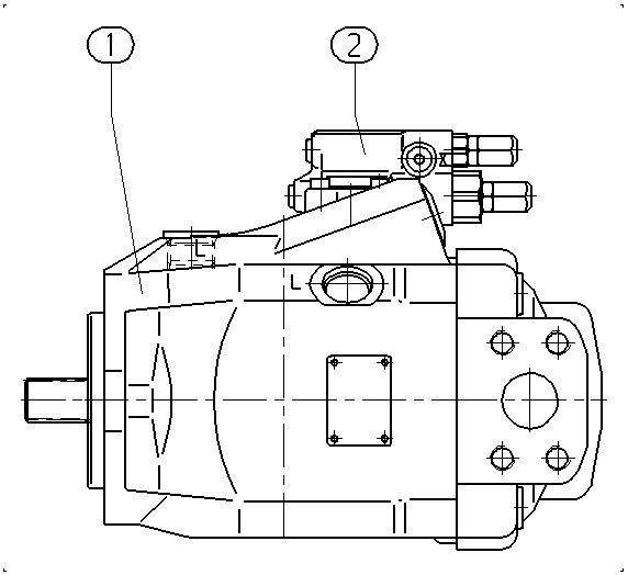A A10V O 85 DFR1/52L-VQQ12N00 — Rysunek