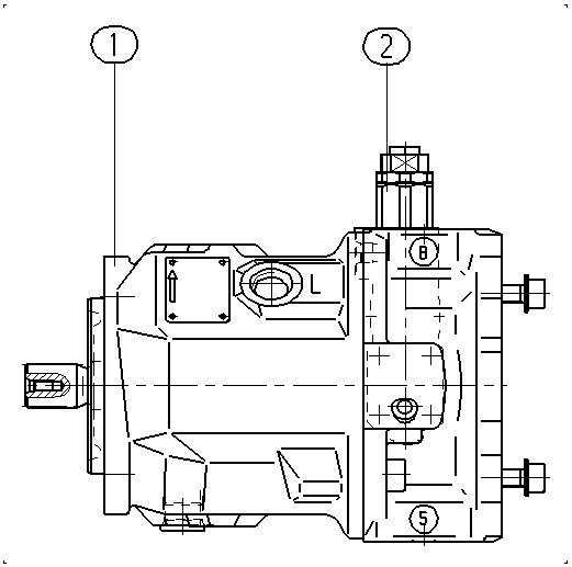 A A10V O 45 DR /31L-PSC62K01 -SO194 — Rysunek