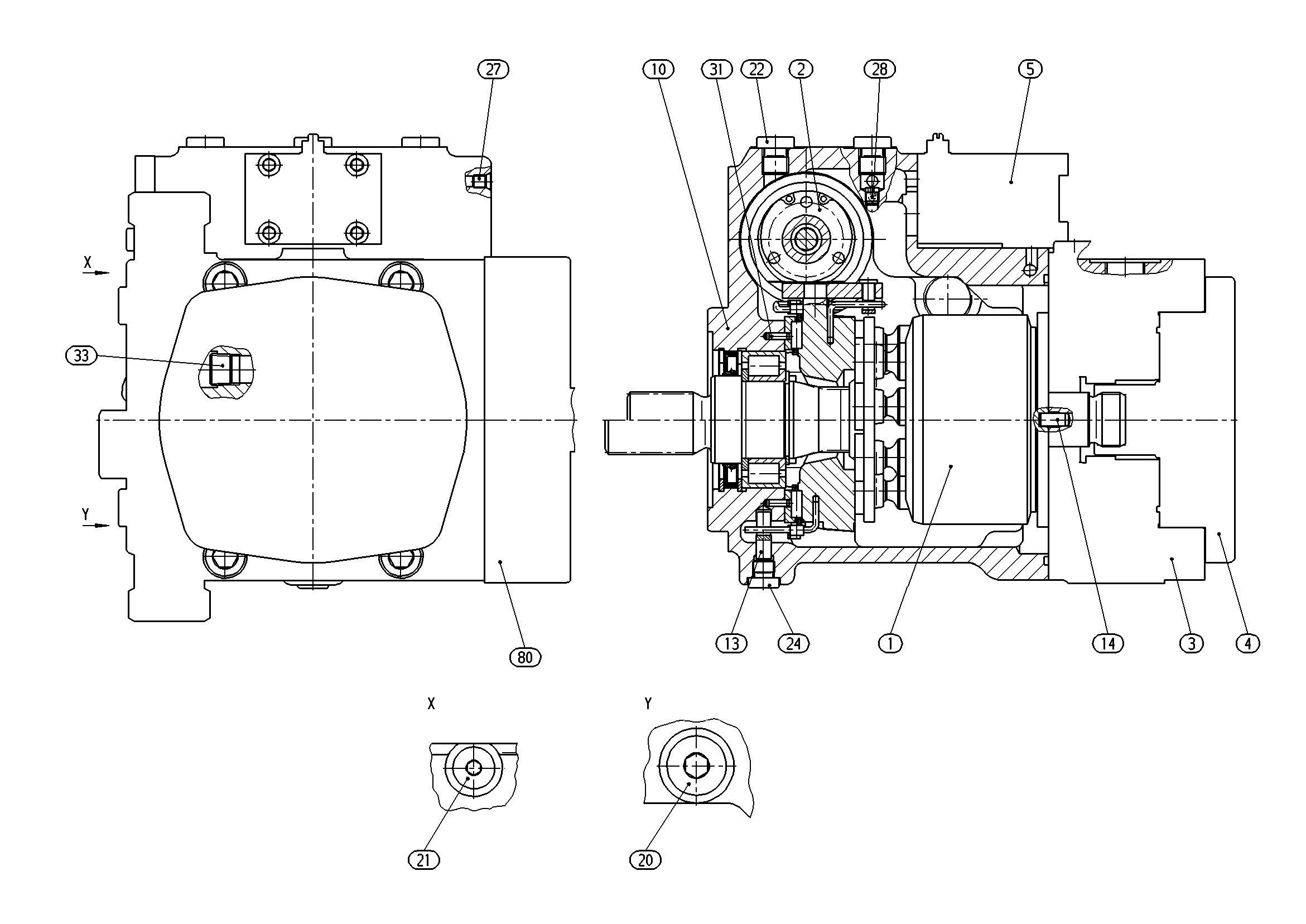 A10VG45EP21/10R-NSC10F014D-S — Rysunek