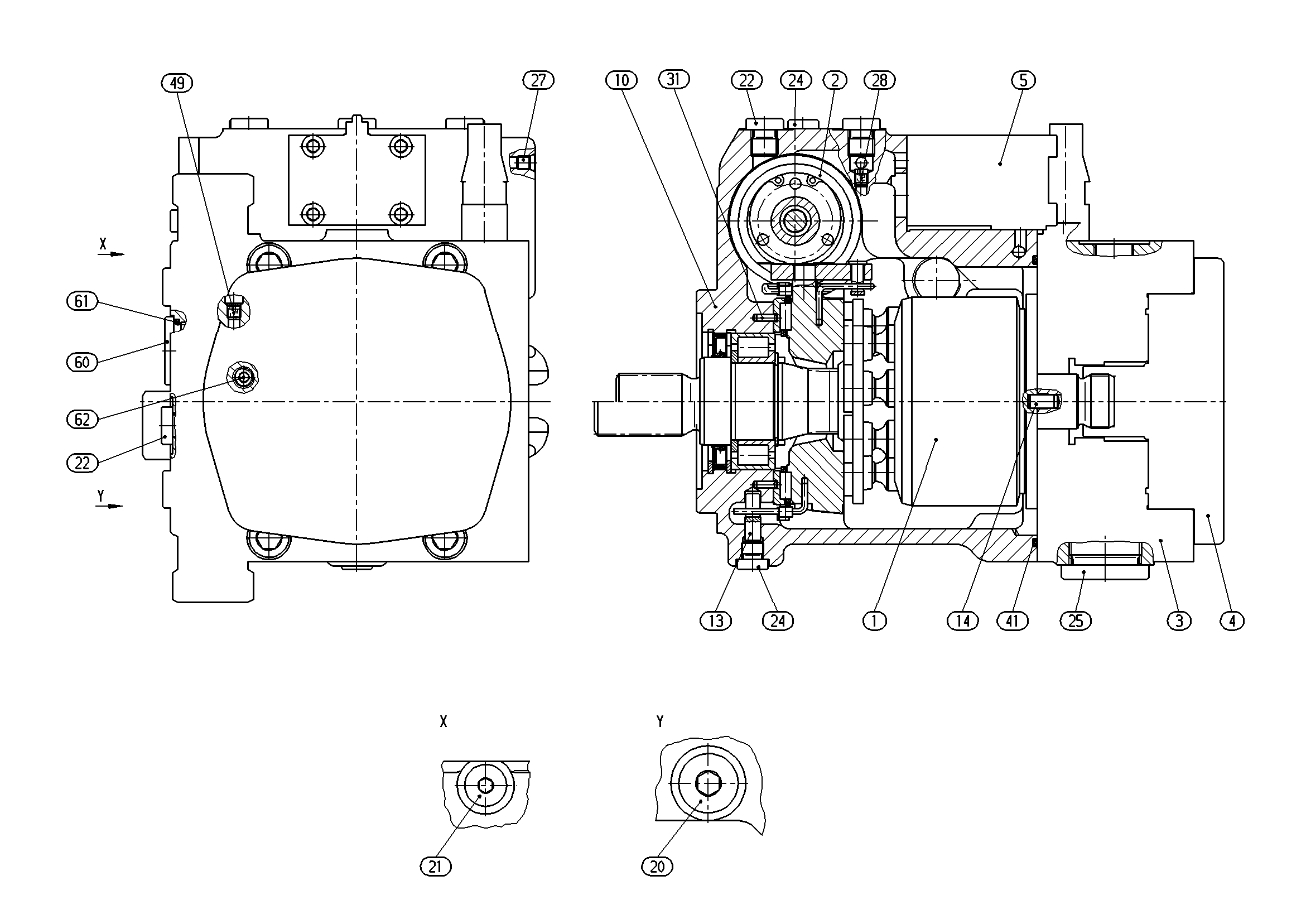 A10VG45EP2D1/10L-NSC10K025EH-S — Rysunek
