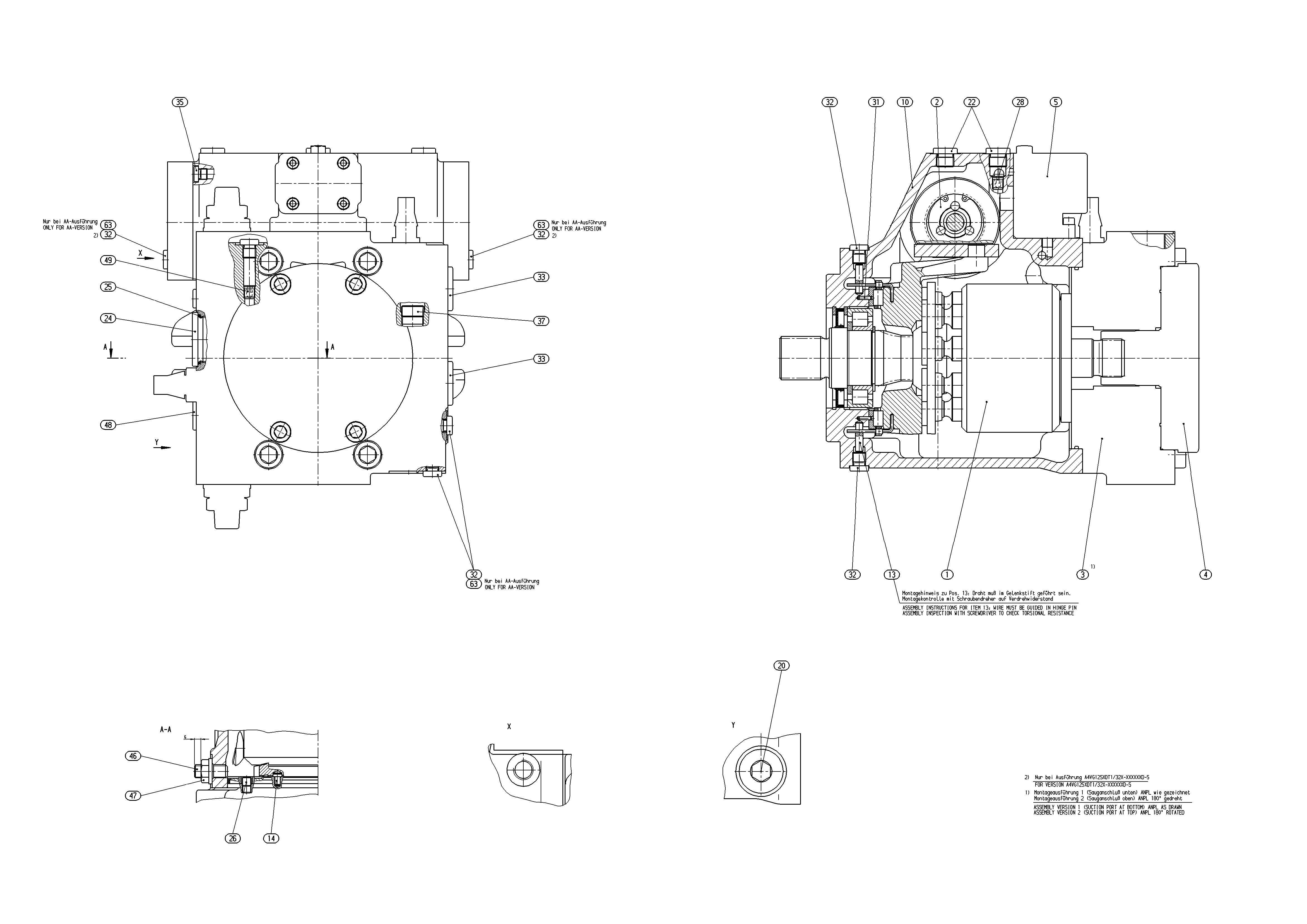 A4VG125HDDMT1/32L-NSF02F001D-S — Rysunek