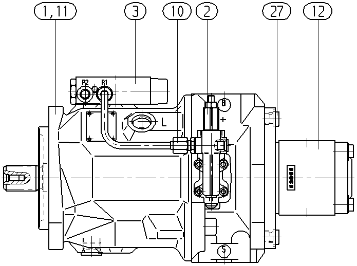 A A10V O 71 DFSR/31R-VSC42L40 -S1766 — Rysunek
