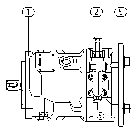 A A10V O 28 DFR1/31R-PSC12K68 -S1211 — Rysunek