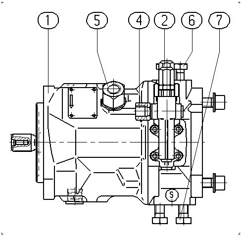 A A10V O 28 DFR /31R-PSC62K68 -SO201 — Rysunek