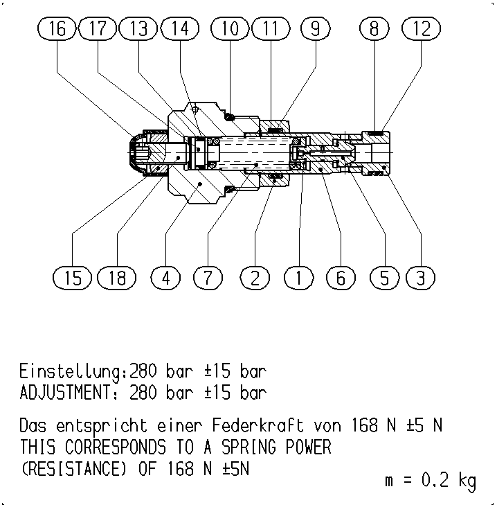 HYDRAULICZNY ZAWÓR UPUSTOWY — Rysunek