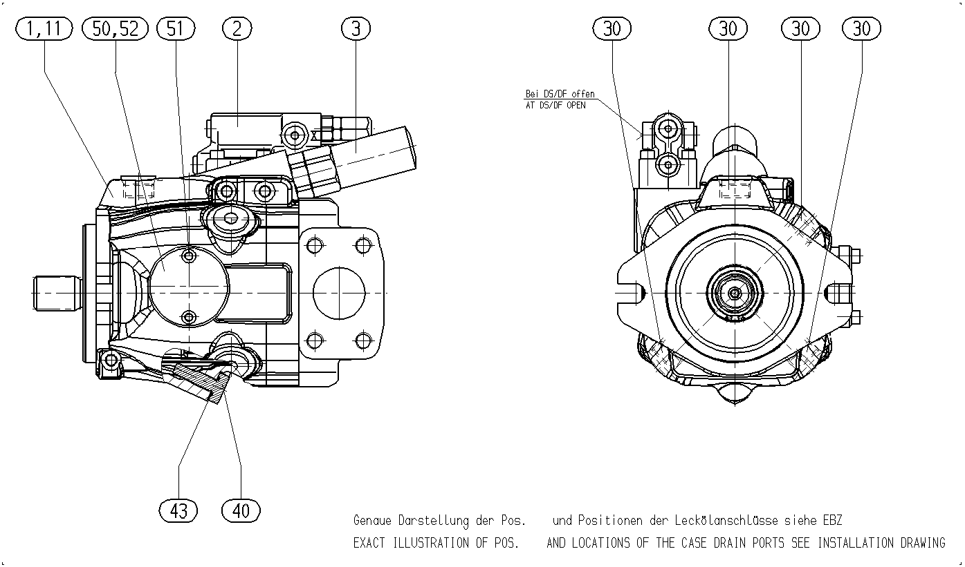 A A10V O 45LA8DS/53R-VSC12N00'BASIC' — Rysunek
