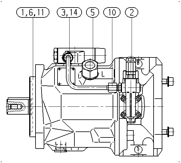 AA10VO71DFLR1/31R-PPC12K01-SO511 — Rysunek