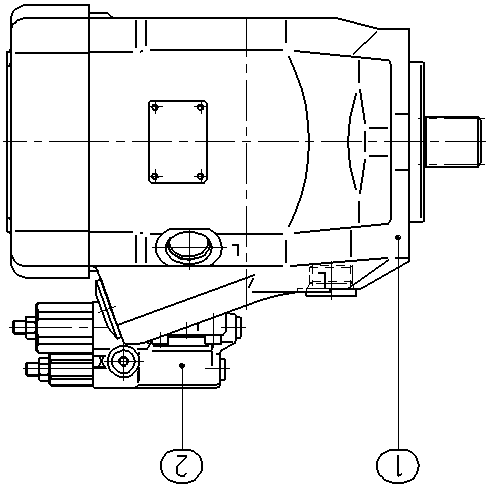 A A10V O 85 DFR1/52R-VUQ61N00 -S1238 — Rysunek