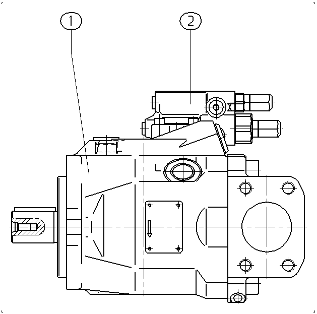 A A10V O 60 DFR /52R-PKC62N00 — Rysunek