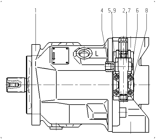 A A10V O 71 DFR1/31R-PSC12N00 -SO338 — Rysunek