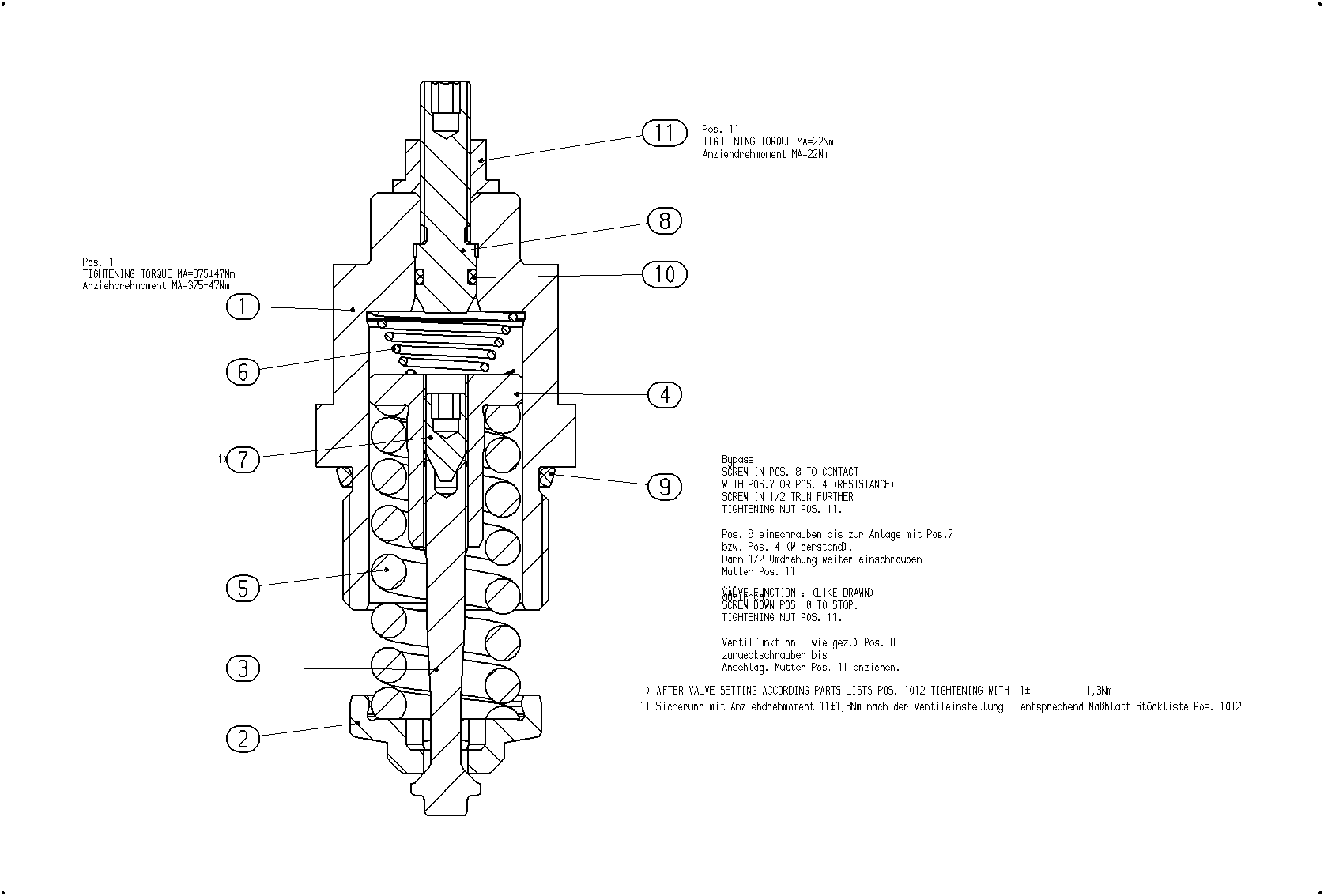 HYDRAULICZNY ZAWÓR UPUSTOWY — Rysunek