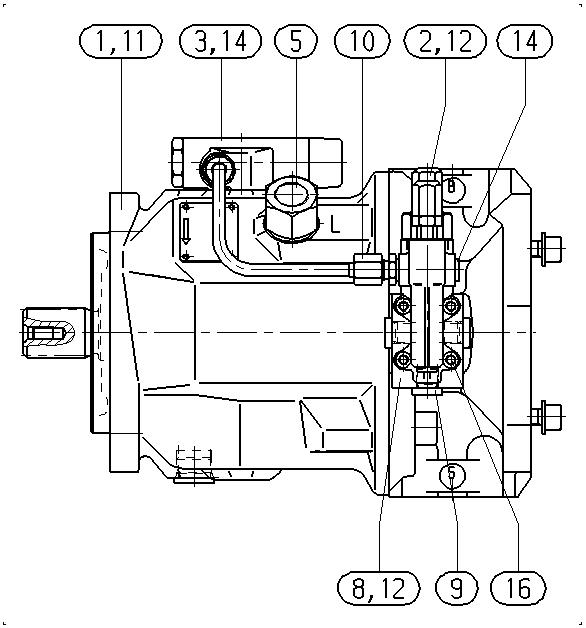 A A10V O 71 DFLR/31R-PSC12K04 -SO681 — Rysunek