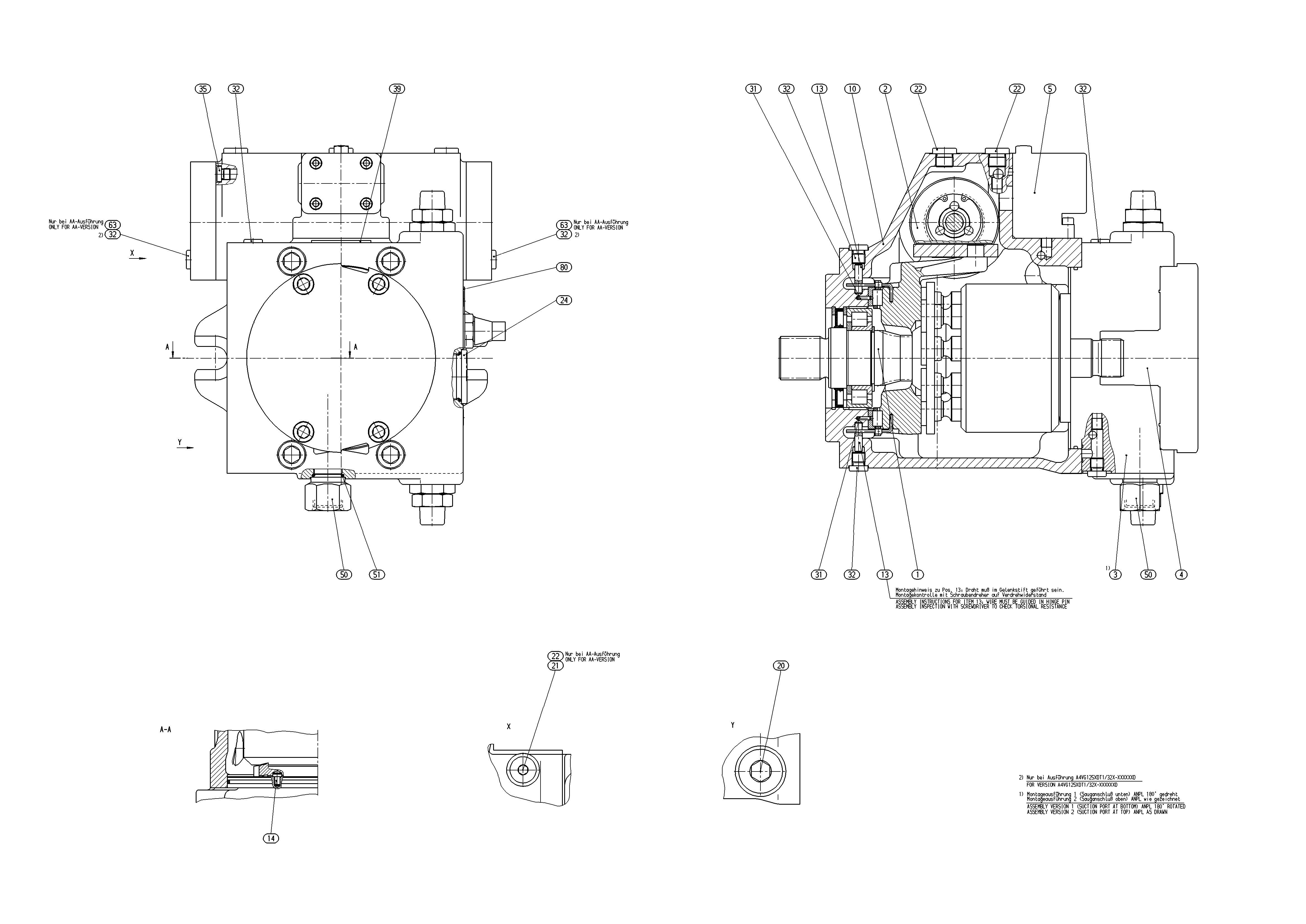 AA4VG125HD1/32L-NSFXXFXX1D-S'M1' — Rysunek