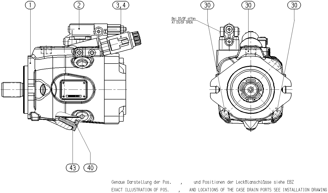A A10V O 45EK1DS/53L-VSC11N00P -S2062 — Rysunek