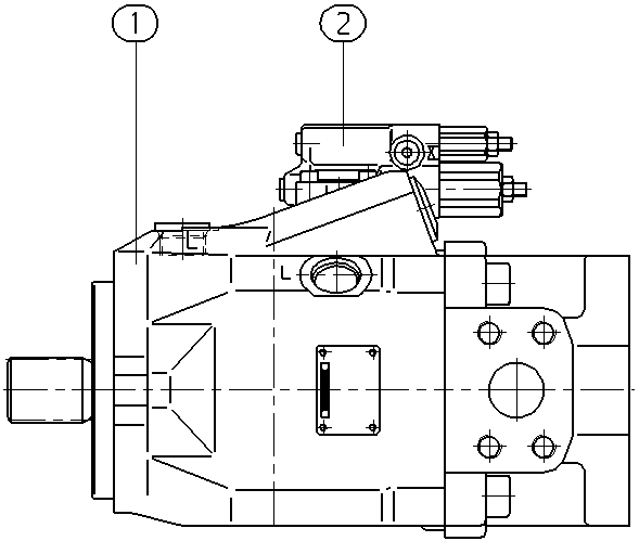 A A10V O 85 DFR /52L-VUC62K68 — Rysunek